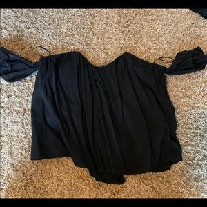 Dainty Hooligan black off shoulder zip back NWT